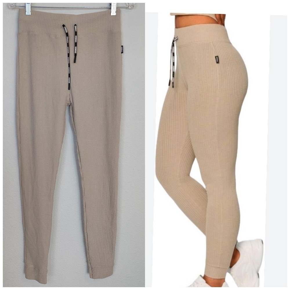 Stronger Cush Ribbed Leggings Jogger Pants Size Large NWT